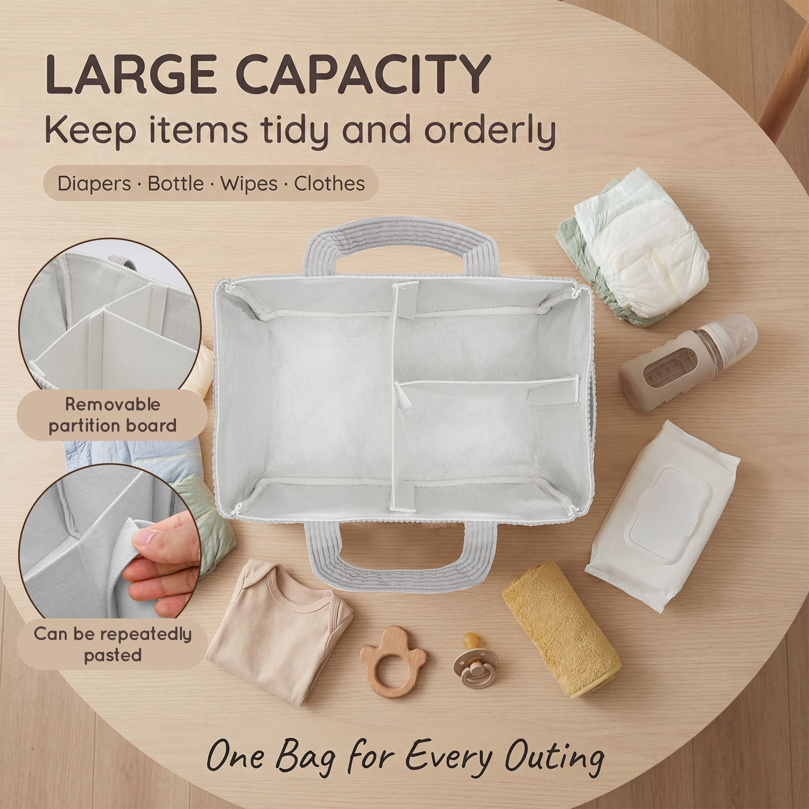 Portable Baby Diaper Caddy Org – Baby Products Basket recenzja i cena