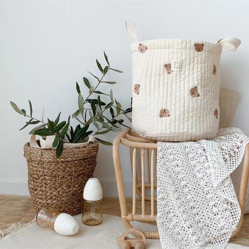 Cute Bear Embroidery Diaper Ba – Baby Products Basket recenzja i cena